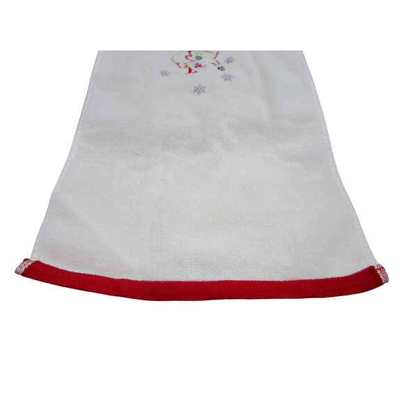 Merry Christmas Santa Embroidered Holiday Hand Towel Jinglis and  Joy EUC - Picture 7 of 7